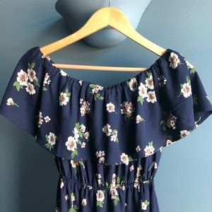 Floral off the shoulder maxi dress